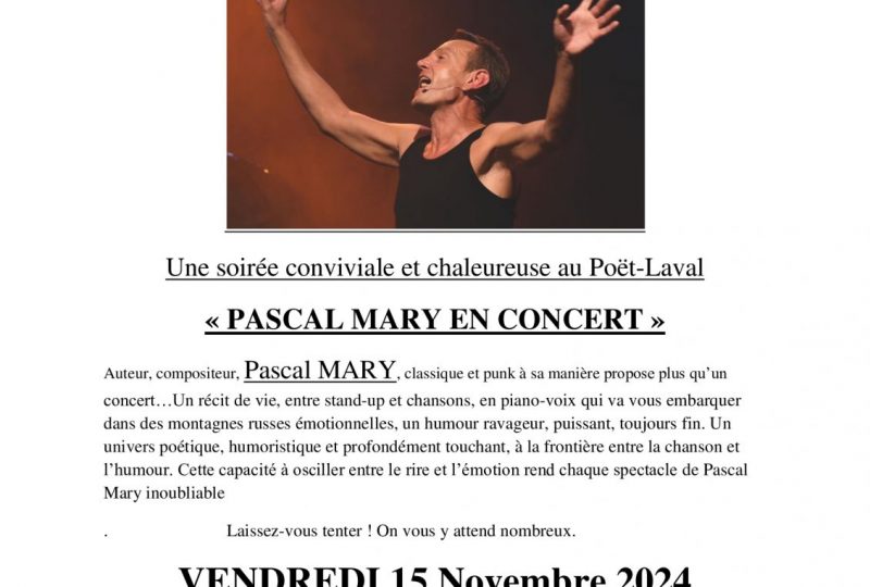 Pascal Mary en concert à Le Poët-Laval - 0