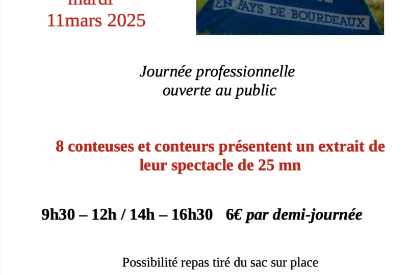 Journée professionnelle – Nouvelles du Conte à Bourdeaux - 0